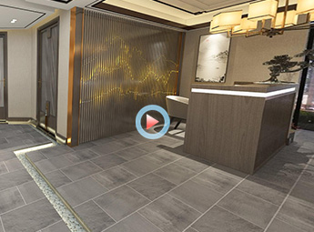 杭州江干區中式風格足浴會所設計裝修全景效果圖