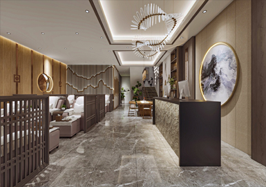 兩層足療店裝修設(shè)計案例效果圖